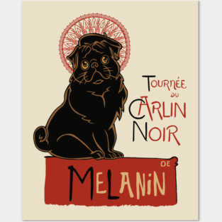 Le Carlin Noir (The Black Pug) Posters and Art