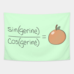 Tan(gerine) Math Pun Tapestry