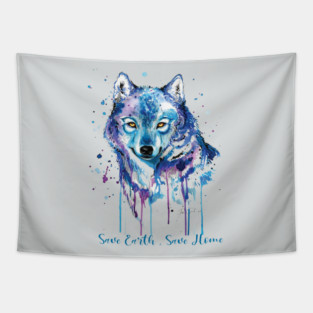 Save Earth, Save Home Design on shirts, hoodies, Laptop and phone covers Tapestry