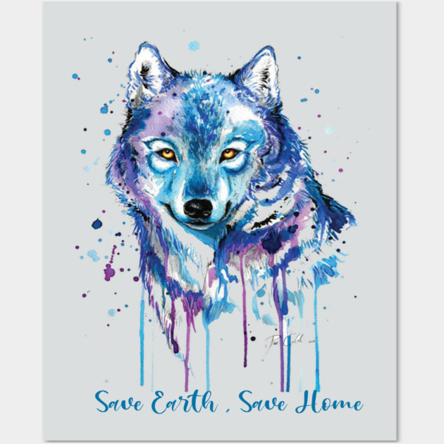 Save Earth, Save Home Design on shirts, hoodies, Laptop and phone covers Wall Art by C.Code