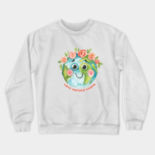 Love Mother Earth Design on EarthDay Crewneck Sweatshirt