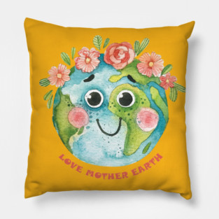 Love Mother Earth Design on EarthDay Pillow