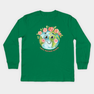 Love Mother Earth Design on EarthDay Kids Long Sleeve T-Shirt
