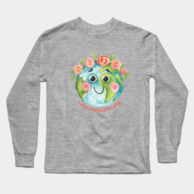 Love Mother Earth Design on EarthDay Long Sleeve T-Shirt by C.Code