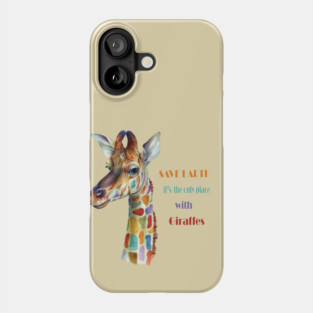 Save Earth, It's the only place with Giraffes Phone Case