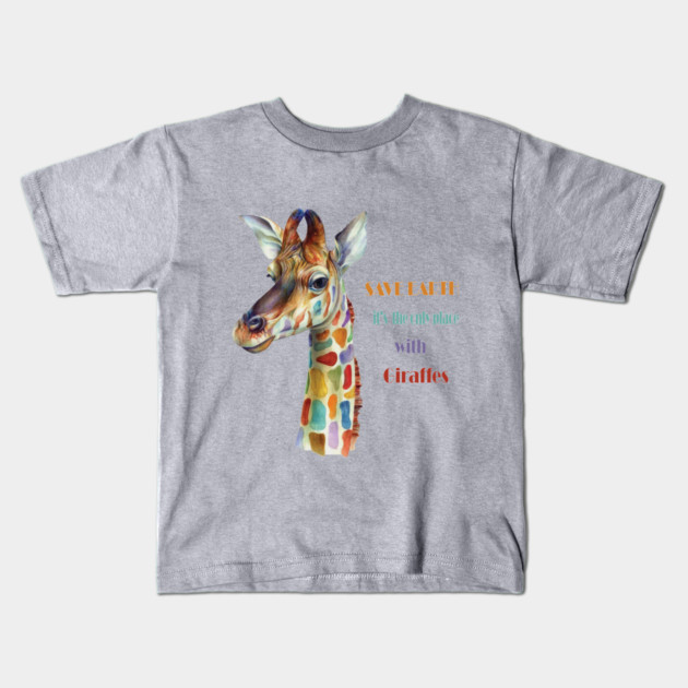 Save Earth, It's the only place with Giraffes Kids T-Shirt by C.Code