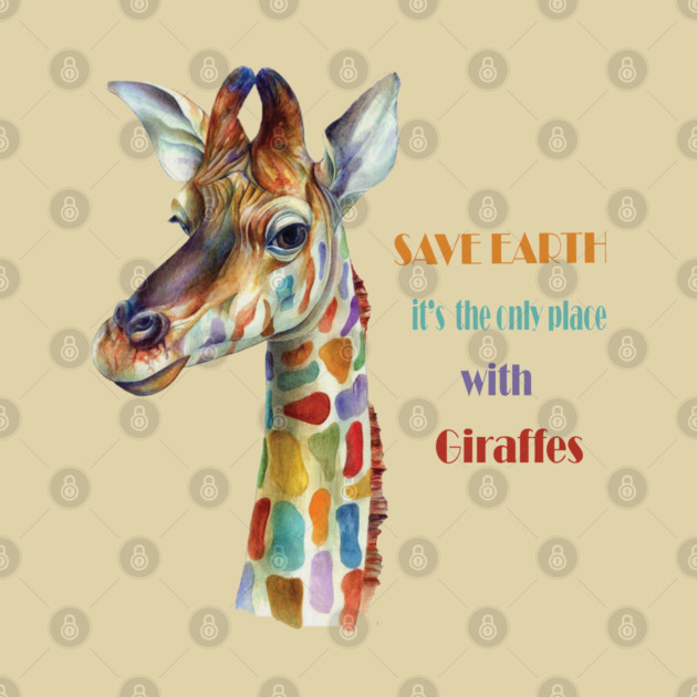 Save Earth, It's the only place with Giraffes by C.Code