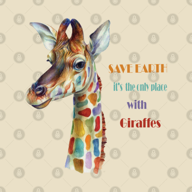 Save Earth, It's the only place with Giraffes by C.Code
