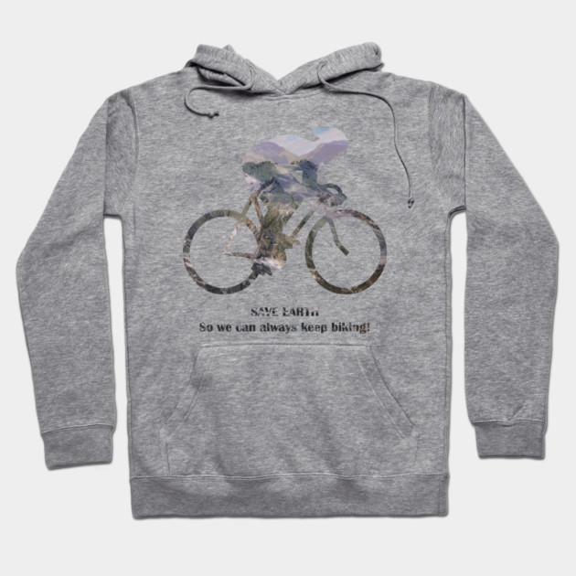 Save Earth, So we can always keep biking Hoodie by C.Code