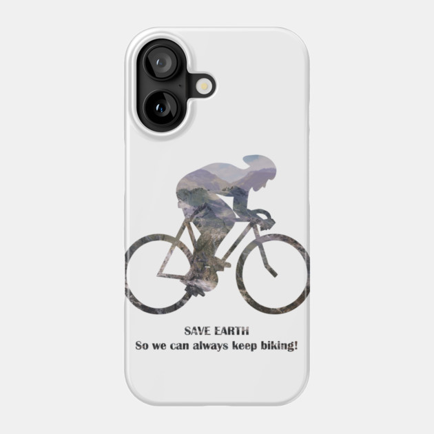 Save Earth, So we can always keep biking Phone Case by C.Code