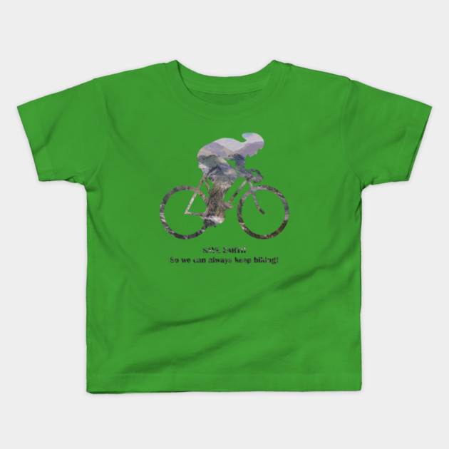 Save Earth, So we can always keep biking Kids T-Shirt by C.Code