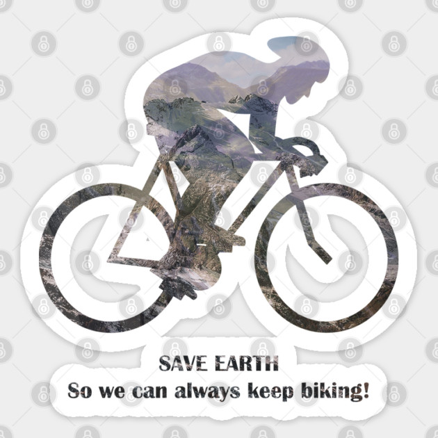 Save Earth, So we can always keep biking Sticker by C.Code