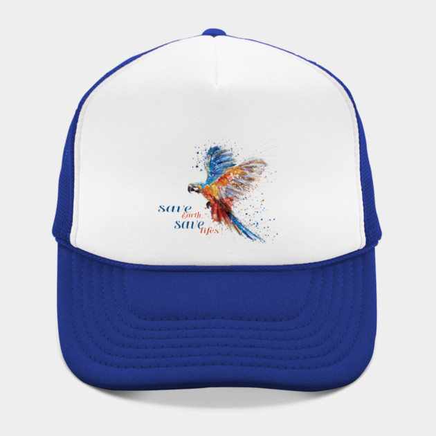 Save Earth, Save Life parrot design on shirts, hoodies, Mugs, covers, masks and more by C.Code