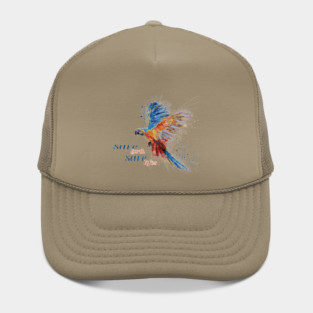 Save Earth, Save Life parrot design on shirts, hoodies, Mugs, covers, masks and more Hat