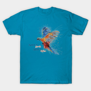 Save Earth, Save Life parrot design on shirts, hoodies, Mugs, covers, masks and more T-Shirt