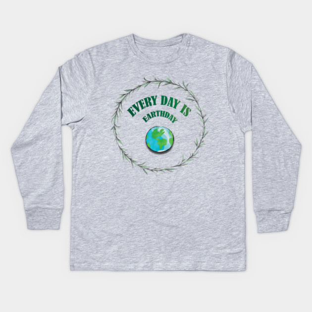 Everyday is Earthday Kids Long Sleeve T-Shirt by C.Code