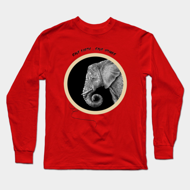 Save Earth, Save Homes Long Sleeve T-Shirt by C.Code