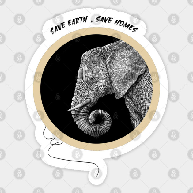 Save Earth, Save Homes Sticker by C.Code