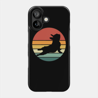 French bulldog yoga, sunset yoga frenchie silhouette Phone Case