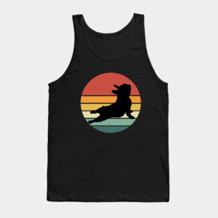 French bulldog yoga, sunset yoga frenchie silhouette Tank Top