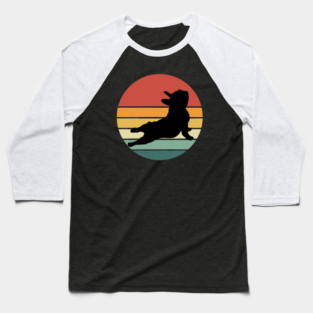 French bulldog yoga, sunset yoga frenchie silhouette Baseball T-Shirt