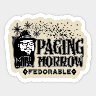 Paging Mr. Morrow Youtuber Vlogger Extraordinaire Vintage Design Sticker