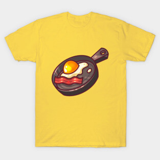 Cute Egg and Bacon Fry Pan T-Shirt