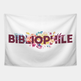 Floral BIBLIOPHILE Tapestry