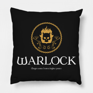 Warlock Warlocks Magic Dungeons Crawler and Dragons Slayer Pillow