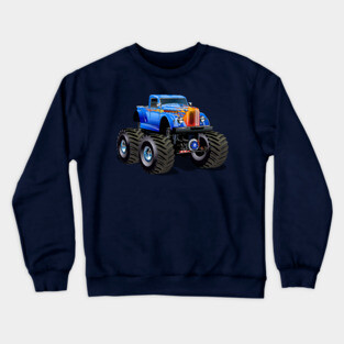 Cartoon Monster Truck Crewneck Sweatshirt