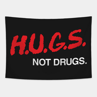 HUGS not Drugs Tapestry