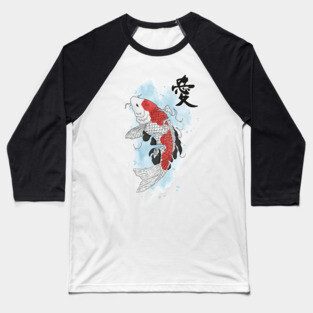 Japanese Koi fish Baseball T-Shirt