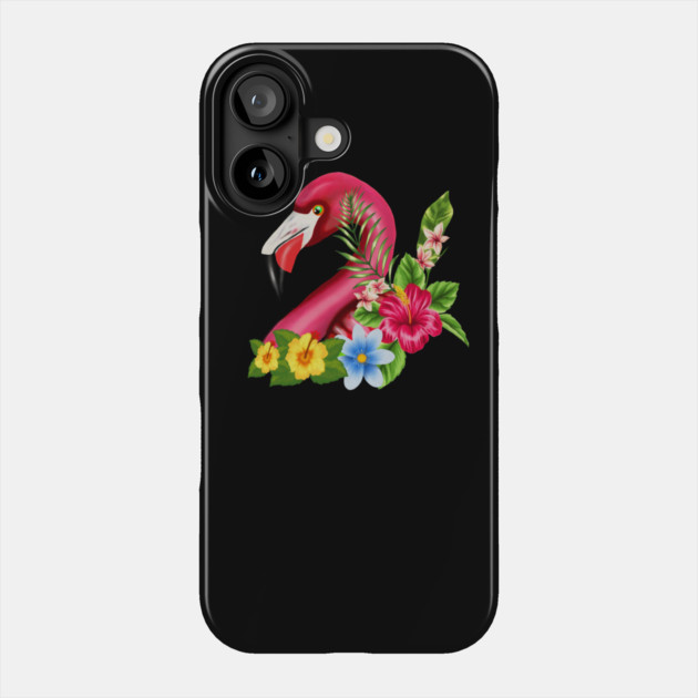 Flamingo Floral Tropical Design Phone Case by logiamerch