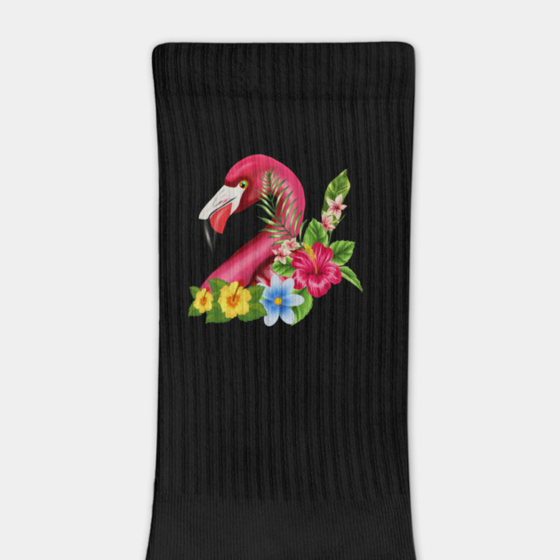 Flamingo Floral Tropical Design by logiamerch