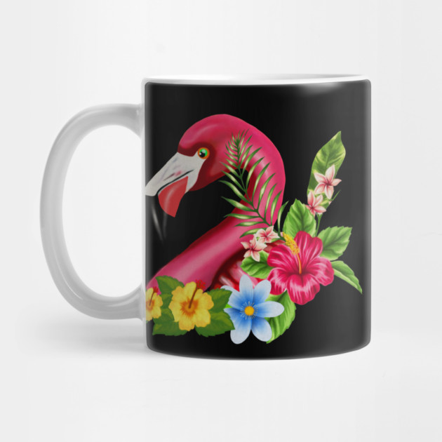 Flamingo Floral Tropical Design by logiamerch