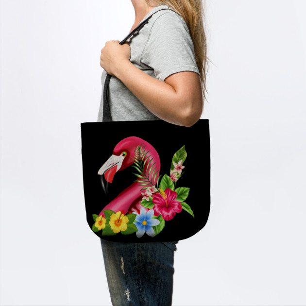 Flamingo Floral Tropical Design by logiamerch
