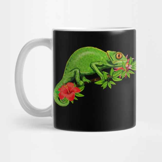 Chameleon, Floral Tropical, Reptile by logiamerch
