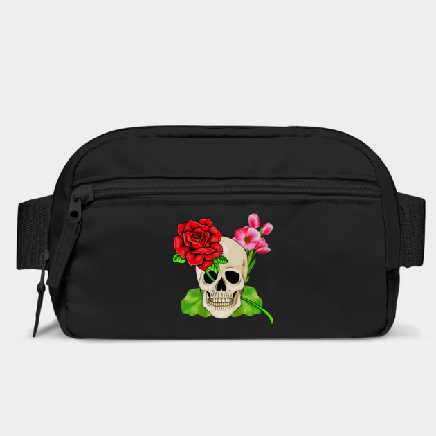 Skull, Rose Floral Tropical, Skulls by logiamerch