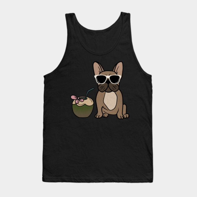 Cute French bulldog, Tropical, Dog Lover Tank Top by logiamerch