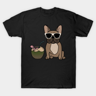 Cute French bulldog, Tropical, Dog Lover T-Shirt