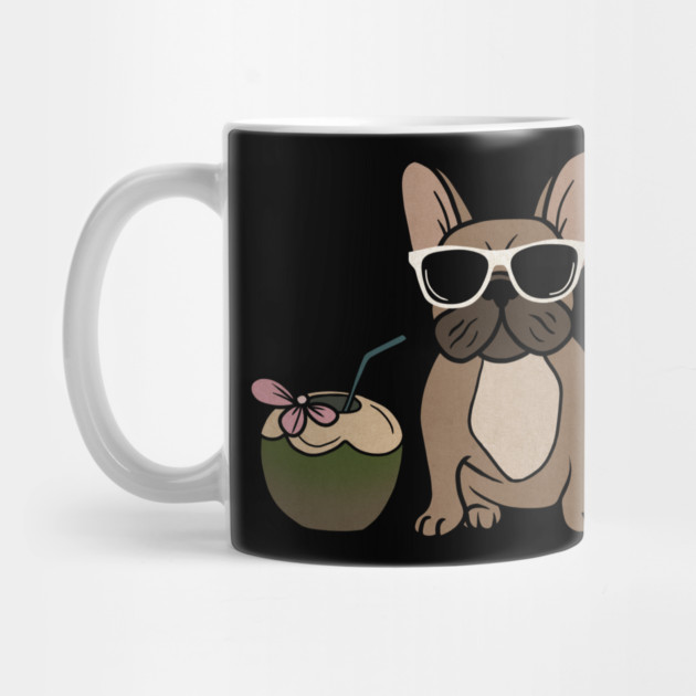 Cute French bulldog, Tropical, Dog Lover by logiamerch