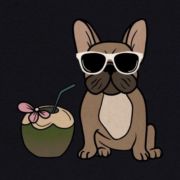 Cute French bulldog, Tropical, Dog Lover by logiamerch