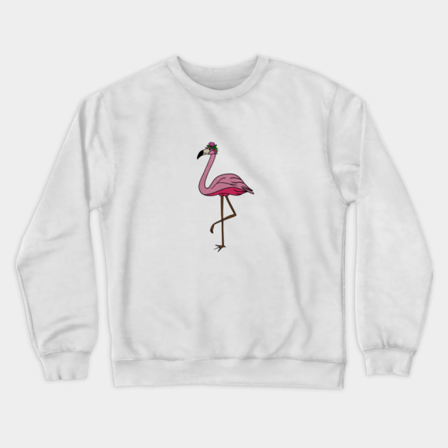 Flamingo Floral, Animal, Tropical Bird Crewneck Sweatshirt by logiamerch