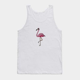 Flamingo Floral, Animal, Tropical Bird Tank Top
