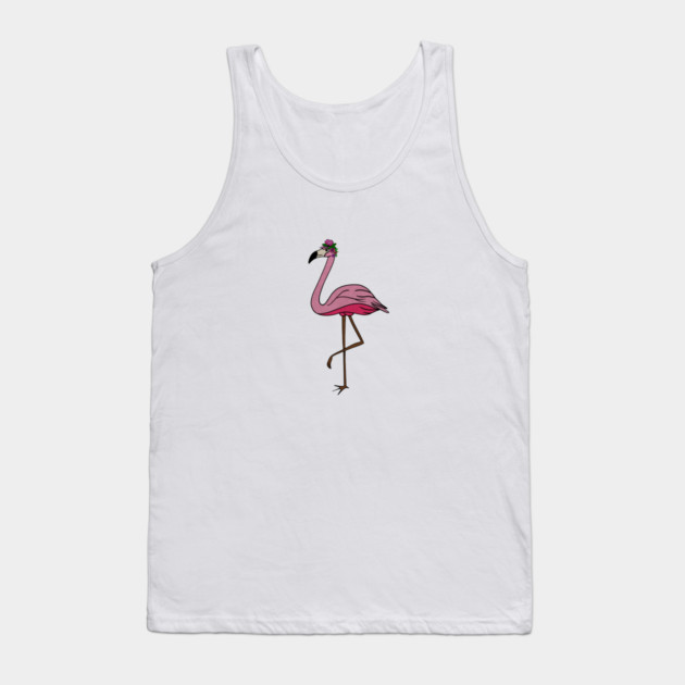 Flamingo Floral, Animal, Tropical Bird Tank Top by logiamerch