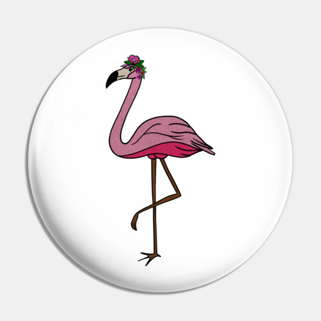 Flamingo Floral, Animal, Tropical Bird Pin by logiamerch
