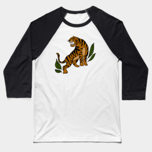 Tiger Big Cat, Tropical Animal Baseball T-Shirt