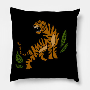 Tiger Big Cat, Tropical Animal Pillow