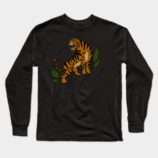 Tiger Big Cat, Tropical Animal Long Sleeve T-Shirt
