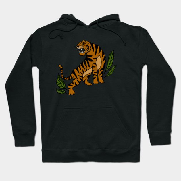 Tiger Big Cat, Tropical Animal Hoodie by logiamerch